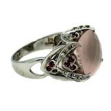 Cushion Cut 6.00 ct Pink Moonstone Estate Ring