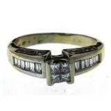 14kt Gold Princess Cut Diamond Ring