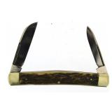 Hen & Rooster Stag Handle 2 Blade Congress
