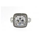 Cushion Cut 6.50 ct White Topaz Dinner Ring