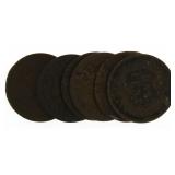 Collection (6) Key Date Indian Head Cents