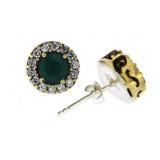 Gorgeous 2.00 ct Emerald Stud Earrings