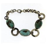 Genuine Turquoise Large 9" Bracelet