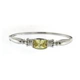 Cushion Cut 5.00 ct Canary Yellow Cuff Bracelet