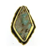 Genuine 15.50 ct Turquoise Designer Ring