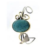 Oval 22.50 ct Blue Turquoise Cuff Bracelet