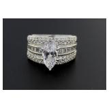 Fancy Marquise 2.00 ct White Topaz Solitaire Ring
