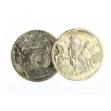 (2) American Prospector .999 Pure Silver 1 Oz Coin