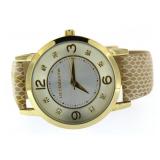 Liz Claiborne Crystal & Genuine Leather Watch