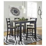 Ashley D338 5 pc Counter Table & 4 Bar Stools