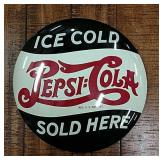 15" Round Dome Pepsi sign