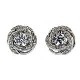 Brilliant 2.00 ct White Sapphire Earrings