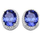 Oval 4.15 ct Tanzanite Designer Earrings