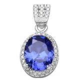 Oval 2.75 ct Tanzanite Designer Pendant