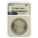 1881-S MS64 DMPL Morgan Silver Dollar