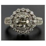 14kt Gold Round Brilliant 2.71 ct Diamond Ring