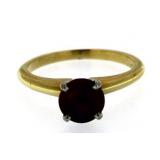 18kt Gold Natural 1.32 ct Pink Ruby Solitaire Ring