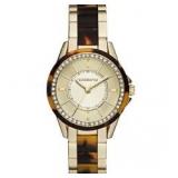 Liz Claiborne Womens Tortoise & Two Tone Watch