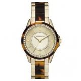 Liz Claiborne Womens Tortoise & Two Tone Watch