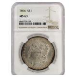 1896 MS63 Morgan Silver Dollar