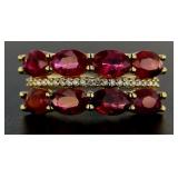 14kt Gold Natural 4.25 ct Ruby & Diamond Ring