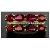 14kt Gold Natural 4.25 ct Ruby & Diamond Ring