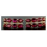 14kt Gold Natural 8.50 ct Ruby & Diamond Earrings