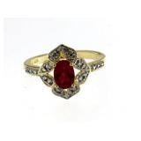 Pink Tourmaline & Diamond Accent Ring