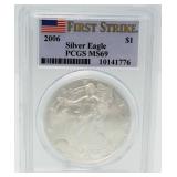 2006 MS69 First Strike Amerian Eagle Silver Dollar