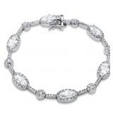 Elegant 14.50 ct White Sapphire Tennis Bracelet