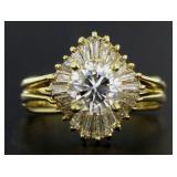 14kt Gold Brilliant 2.33 ct Diamond Ring