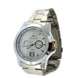 Montres Carlo White Dial SS Watch