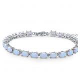 Quality 12.00 ct Fire Opal Tennis Bracelet