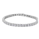 Round 14.50 ct White Sapphire Tennis Bracelet