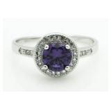 Brilliant 1.00 ct Amethyst Solitaire Ring