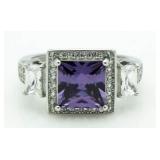 Princess Cut 2.50 ct Amethyst Designer Ring