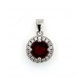 Gorgeous 2.00 ct Ruby Sapphire Solitaire Pendant