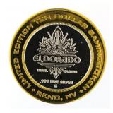 El Dorado Casino .999 Fine Silver Game Token