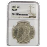 1889 MS63 Morgan Silver Dollar