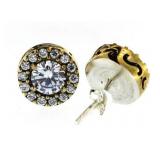 Brilliant 2.50 ct White Sapphire Stud Earrings