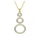 Triple Teardrop Diamond Accent Pendant