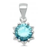 Brilliant 1.50 ct Aquamarine Pendant