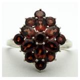 Genuine 3.50 ct Garnet Cocktail Ring