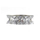 Radiant 5.00 ct White Topaz Anniversary Ring