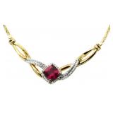 Ruby & Diamond Evening Necklace