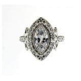 Antique Style 2.50 ct White Topaz Solitaire Ring