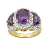 Genuine 4.80 ct Genuine African Amethyst Ring