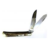 Fightn Rooster Stag KY/TN Knife Club Trapper