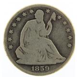 1859-O Seated Liberty Silver Half Dollar