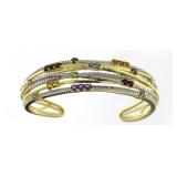 Genuine Gemstone & Diamond Accent Bracelet